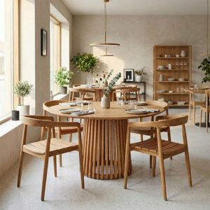 Dining set 5pcs Noody-Kenda I Argos The Classic teak wood in natural shade