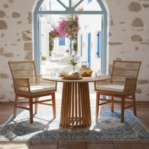 Inca-Kenda Ι Argos The Classic dining set 3pcs in natural-beige shade Φ80x75cm