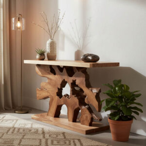 Console table Nasiol Argos The Classic teak wood in natural color 120x40x75cm