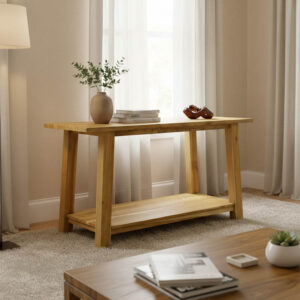 Console table Decoza Argos The Classic teak wood in natural color 140x40x80cm