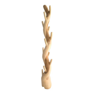 Coat rack Renzo Argos The Classic suar wood in natural color 30x30x200cm