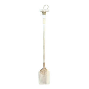 Wall decorative paddle Boon Argos The Classic mahogany wood in white-natural color 20χ3x120cm