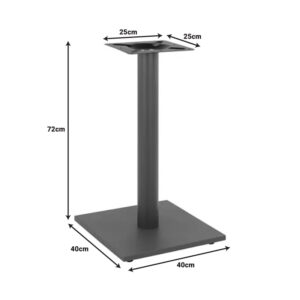355 000004 1 Batan Argos The Classic metal table base in black shade 40x40x72cm