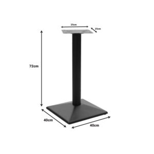 355 000006 1 Ova Argos The Classic metal table base in black shade 40x40x72cm