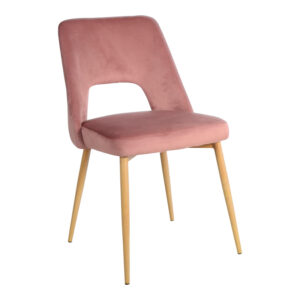 Murde chair Argos The Classic rotten apple velvet and metal legs in natural color 48.5x61x89cm