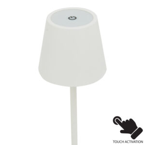 358 000011 2 Brave Ι Argos The Classic LED touch table lamp rechargeable in white color D11.5x37cm