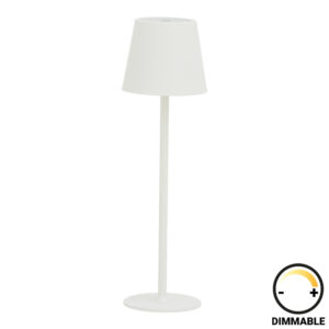 358 000011 Brave Ι Argos The Classic LED touch table lamp rechargeable in white color D11.5x37cm