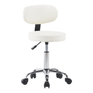 Mafeshi Argos The Classic pu office-work chair on wheels in white shade 45x44x70-82cm