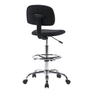 360 000019 1 Icina Argos The Classic fabric reception chair on wheels in black shade 58x54x102-123cm