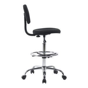 360 000019 2 Icina Argos The Classic fabric reception chair on wheels in black shade 58x54x102-123cm