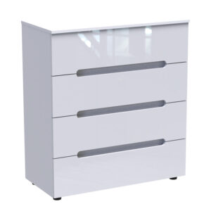 Chest of drawers Afina Argos The Classic mdf in white glossy color 90x44x101cm
