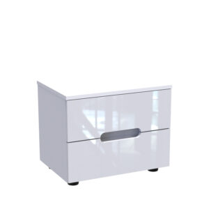 Afina bedside table Argos The Classic mdf in white glossy color 50x35x41cm