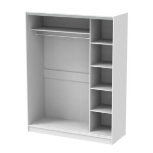 361 000051 1 Korredor I Argos The Classic two-leaf sliding wardrobe with mirror in white color 160x60x220cm