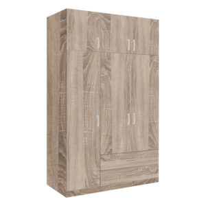 Three-leaf wardrobe with drawers Royal Argos The Classic in sonoma shade 150x58x230cm