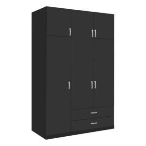 361 000067 Three-leaf wardrobe with drawers Royal Argos The Classic in Anthracite shade 150x58x230cm