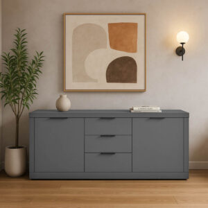 Doha Argos The Classic sideboard in dark grey color 180x45x80.5cm