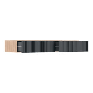 361 000074 2 Console table with 2 drawers Doha Argos The Classic mdf in black and oak color 120x41x20cm