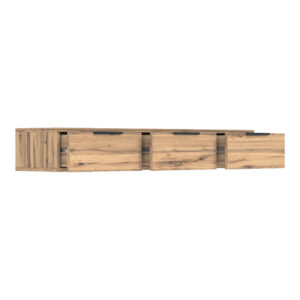 361 000075 2 Console table with 3 drawers Doha Argos The Classic in black and oak color 120x39x22cm