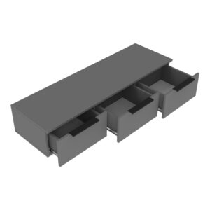 361 000076 2 Console with 3 drawers Doha Argos The Classic in dark grey color 120x39x22cm