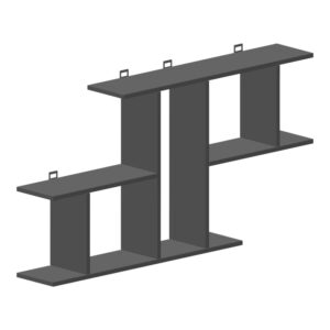 Wall shelf Vertoura Argos The Classic  in dark grey color 116x18.5x60cm