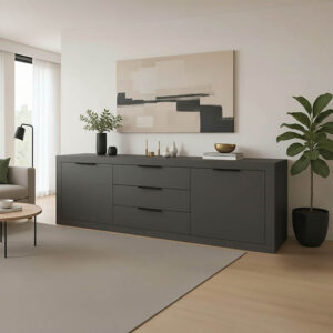 Doha Argos The Classic buffet in anthracite color 210x45x80.5cm