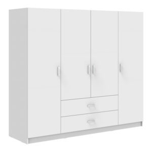 Royal Argos The Classic four-leaf wardrobe white 200x58x177cm