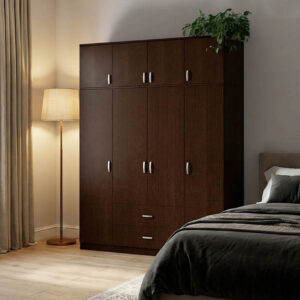 Royal Argos The Classic four-leaf wardrobe with drawers and loft wenge 200x58x230cm