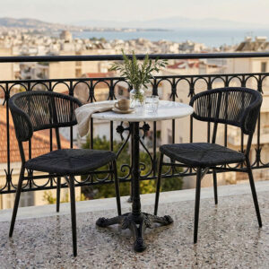 366 000001 1 Ankara marble table Argos The Classic cast iron in white-black shade Φ60x70.8cm