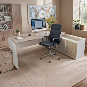 367 000003 1 Professional reversible work corner desk Armadi Argos The Classic sonoma-white 200x90x75cm