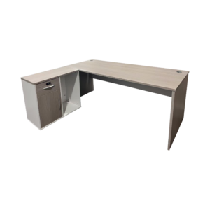 Professional work corner desk Armadi Argos The Classic in sonoma-white 180x80x75cm
