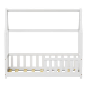 370 000007 3 Bambie children's bed with railing Montessori type Argos The Classic pine wood in white shade 70x140cm