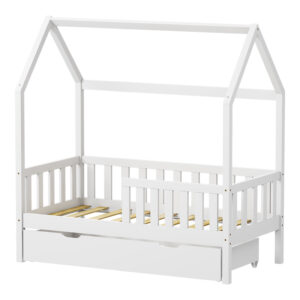 370 000009 2 Montessori-style Bendina children's bed with drawer Argos The Classic pine wood in white shade 70x140cm