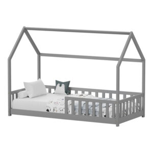 370 000012 1 Montessori-style Callan children's bed with rails Argos The Classic pine wood in grey color 90x190cm