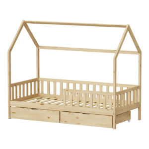 370 000013 2 Montessori style Piccolo children's bed with 2 drawers Argos The Classic natural shade pine wood 90x190cm