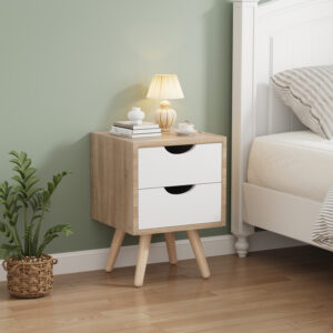 Selma bedside table Argos The Classic in sonoma-white shade 29.7x29.7x45cm