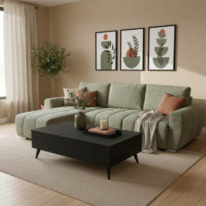Reversible sofa-bed Vivad Argos The Classic fabric in menta color 275x164x91cm