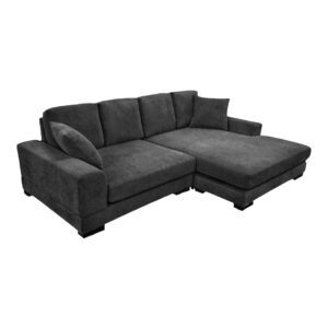 Reversible sofa Cornerdo Argos The Classic fabric in dark grey color 265x175x85cm