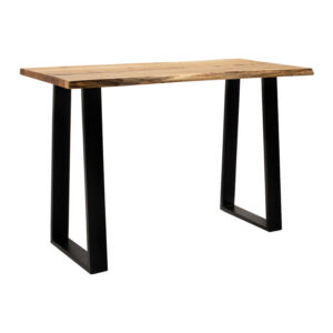 372 000011 1 Felasia Argos The Classic console solid acacia wood thickness 3.7-4cm in natural shade with black metal legs 120x45x78cm