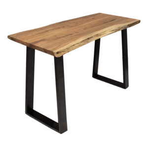 372 000011 3 Felasia Argos The Classic console solid acacia wood thickness 3.7-4cm in natural shade with black metal legs 120x45x78cm