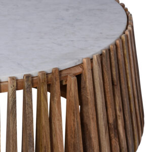 372 000017 3 Coffee table Mable Argos The Classic mango wood in natural color and marble look surface D120x45cm