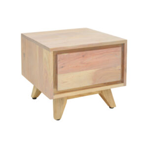 Emira bedside table Argos The Classic acacia wood in natural shade 40x40x35cm