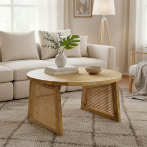 Tamarind Argos The Classic table mango wood-natural rattan in natural shade Φ65x40cm
