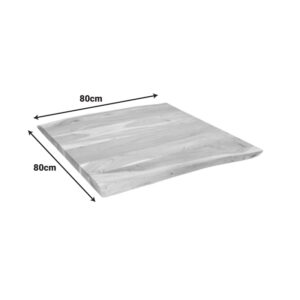 379 000026 1 Table top Pozier Argos The Classic solid acacia wood in natural shade 80x80x4cm