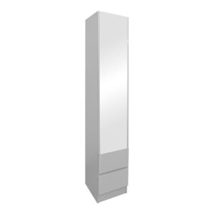 Lostro Argos The Classic column cabinet with mirror in white 29.5x30x164.5cm