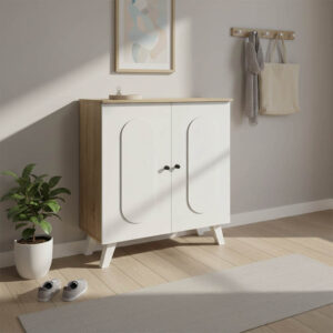 Shoe rack-cabinet Cathi Argos The Classic in white-sonoma shade 80x34x95cm