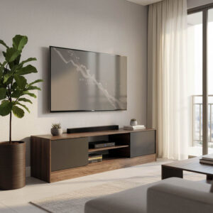 Sasa Argos The Classic TV cabinet in oak-anthracite shade 150x35x41.5cm
