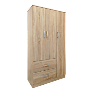 Three-door wardrobe with 2 drawers Athos Argos The Classic in sonoma color 90x42x180cm