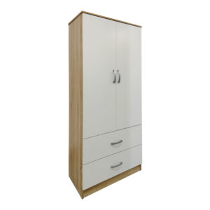 Two-door wardrobe with 2 drawers Athos Argos The Classic in sonoma-white color 80x42x180cm