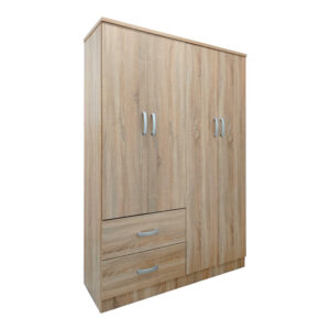 Four-door wardrobe with 2 drawers Athos Argos The Classic in sonoma color 120.5x42x181cm