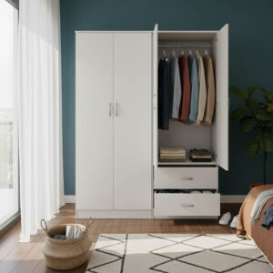Four-leaf wardrobe Athos Argos The Classic white 160x42x180cm